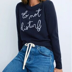 Lingua Franca Sweater with Embroidered Text